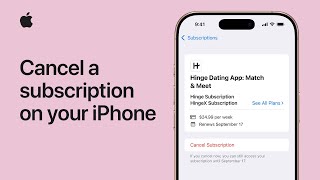 How to cancel a subscription on your iPhone | Apple Support