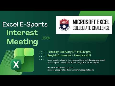 Excel E-Sports Interest Meeting