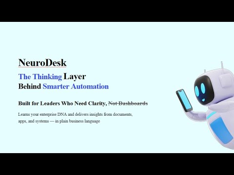 NeuroDesk: Your Always-On AI Enterprise Analyst | Smarter Insights Beyond Dashboards