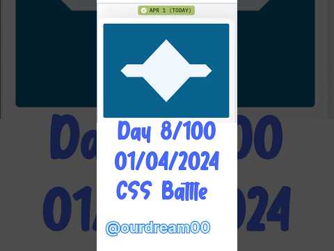 CSS Battle Day 8/100 continue...01/04/24 #css #cssbattle #development
