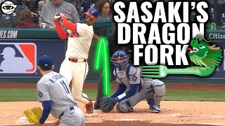 What the FORK? Roki Sasaki Dominates with his Unique Forkball/Splitter.