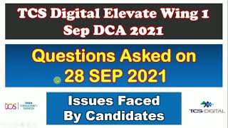 28 September DCA Analysis | TCS DCA SEP 2021 |