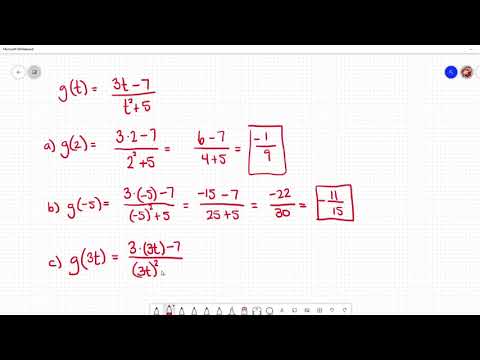 Evaluating Functions Example