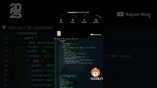 Countdown to New Year 2025 #naiyannoor #coding #webdevelopemnt #python #programming #webdesign #html