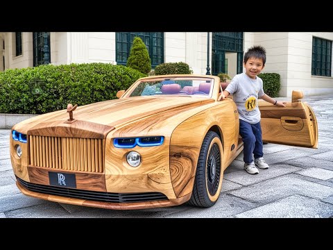 Dad Builds Million Dollar Luxury car Out of Wood for His Son (by @NDWoodArt )