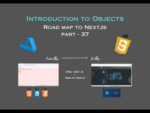 Introduction to Objects in Javascript | Road map to Next JS | Part - 37 | JS