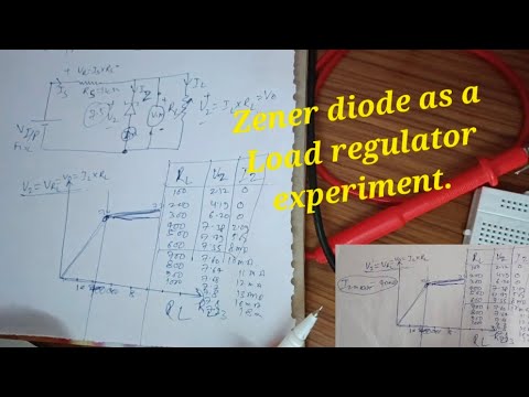 Zener diode as a Load resistance regulator experiment.