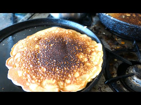 Pancakes grown from scratch | Home grown ingredients; Corn Flour, Whole Wheat Flour, Raw Milk, Eggs.