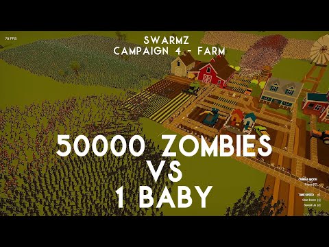 50000 ZOMBIES vs 1 BABY | SwarmZ - CAMPAIGN 5 | Farm | GAMEPLAY