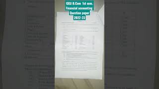 #ggu.bcom.1st sem.financial.accounting.ques.paper#ggu.bcom.hons.exam.papers#bcom.2022-23 end sem.