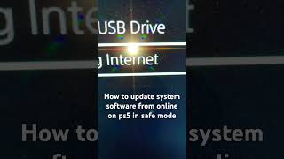 How to update system software using internet on ps5 in safe mode