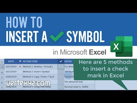 ✔ How to Insert a Check Mark (Tick Symbol) in Excel