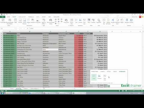 What's New in Excel 2013 - Quick Analysis