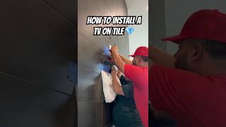 Come install a TV on tile with the QuickTech team 💎 Don’t forget to call us for all your AV needs!