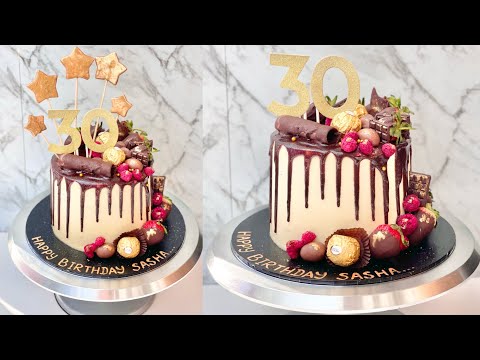 Creating easy trendy birthday cake | Satisfying cake video