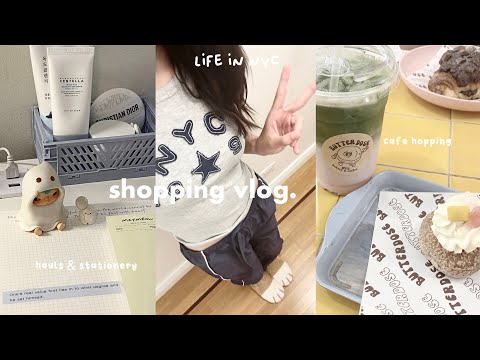 shopping vlog: cafe hopping, stationery haul, hanging out with friends, life in nyc