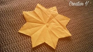 How to Make 8 Petal Tissue Paper Flower / Tutorial 1
