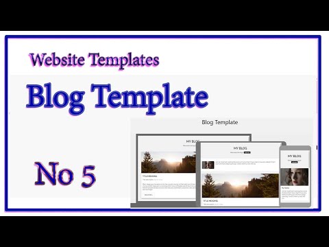 Blog Template | How do I create a blog template?