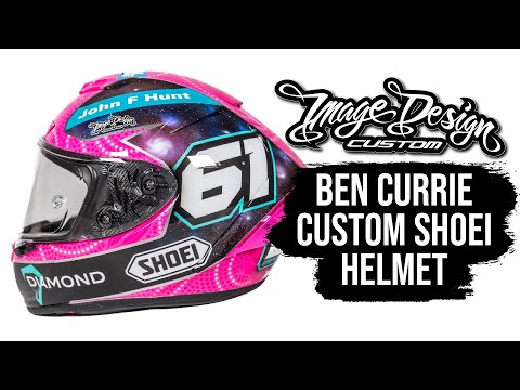 Ben Currie's 2021 BSB Custom Shoei Helmet // Image Design Custom