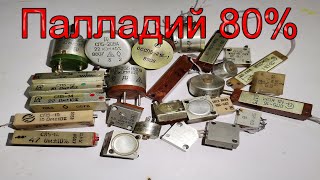 Which SP5 resistors have palladium wire and what percentage