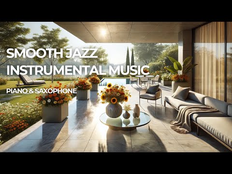 SMOOTH JAZZ - Relaxing Instrumental  / Spring Coffee Shop Ambience / Lounge Music