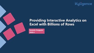 Providing Interactive Analytics on Excel with Billions of Rows