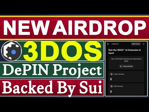 3DOS New Verified Airdrop | 3DOS Backed By Sui Network | 3DOS DePIN Airdrop | Rizwan Blouch 2.0