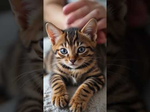 Adorable Bengal Kitten Cuddle! 🐾💖