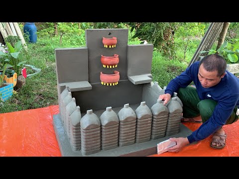 Creative A Waterfall Fish Tank From Old Oil Bottle - Creative And Simple