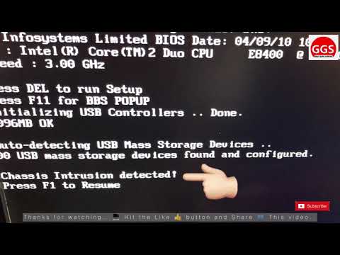 Chassis Intrusion Detected Fix || How to Find Chassis Intrusion Detected Solution.
