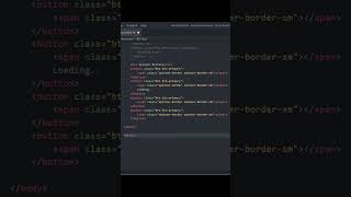 How to make Spinner Buttons in Bootstrap #bootstrap #spinner #button #shorts