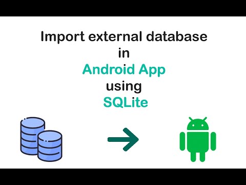 Import and use external database in android | Using SQLite