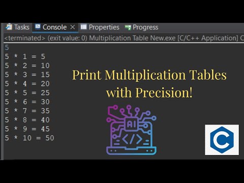 C Programming Mastery: Print Multiplication Tables with Precision! 🖥️💡 | Coding Tutorial
