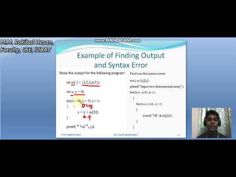 6.4 Review Questions on C Array