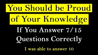Trivia Quiz: Upgrade Your Knowledge | Erudition Test