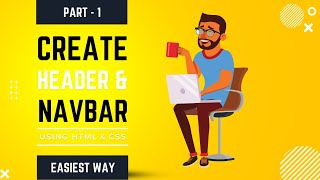 How to create simple header and navbar using html & css (Easiest way) | DevLife