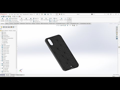 How to create Textured Mobile Case | SolidWorks