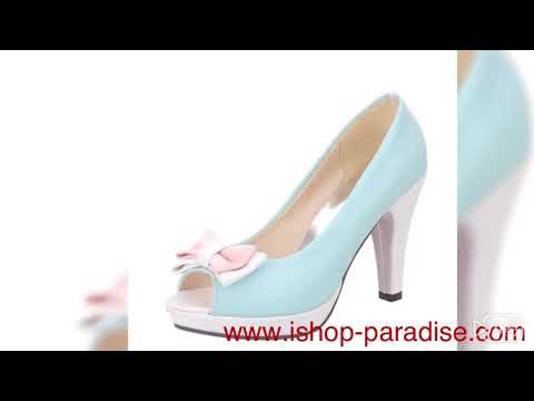 Barbie Shoes pumps Bow High Heels NEW Platform summer Peep Toe Sandals SS28#