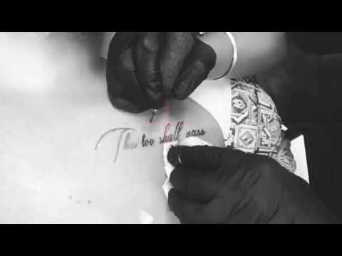 Calligraphy Tattoo on Chest, Chest Tattoo #1 | m_tattoozz