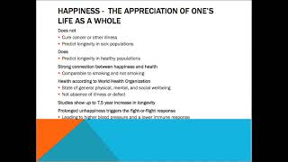 Happiness and the Wellbeing of the Elderly