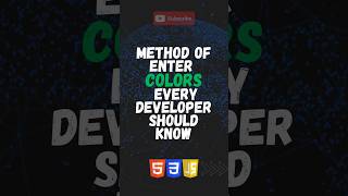 All Developers Should Know | Colors In CSS #shorts #learningfeathers