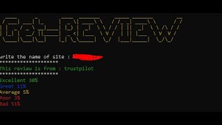 Get reviews to any website using python