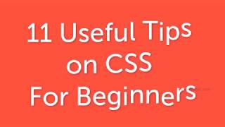 Useful Tips on CSS For Beginners