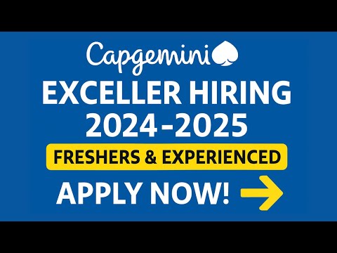 🚀 Capgemini Exceller Hiring 2024-2025 | Freshers & Experienced | Apply Now! 💼✨