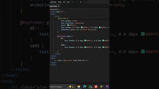 "Pure CSS Glowing Text Effect ✨"