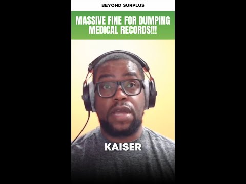 Massive Fine For Dumping Medical Records #Shorts