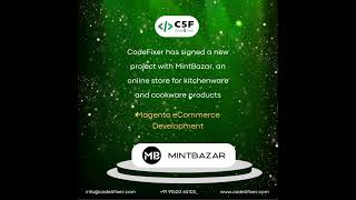 CodeFixer has signed a new project with MintBazar Contact +91 91500 65105 for Magento eCommerce