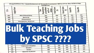 Bulks jobs for Teaching Lecturer BPS17 by SPSC ? 