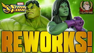 Hulk and She-Hulk Reworks! - Dev Insights - Kits and Stats - Marvel Strike Force - MSF