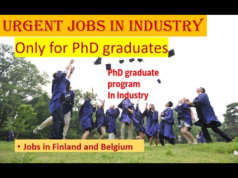 Jobs for PhD graduates || How to switch to industry || Best opportunity to switch to industry